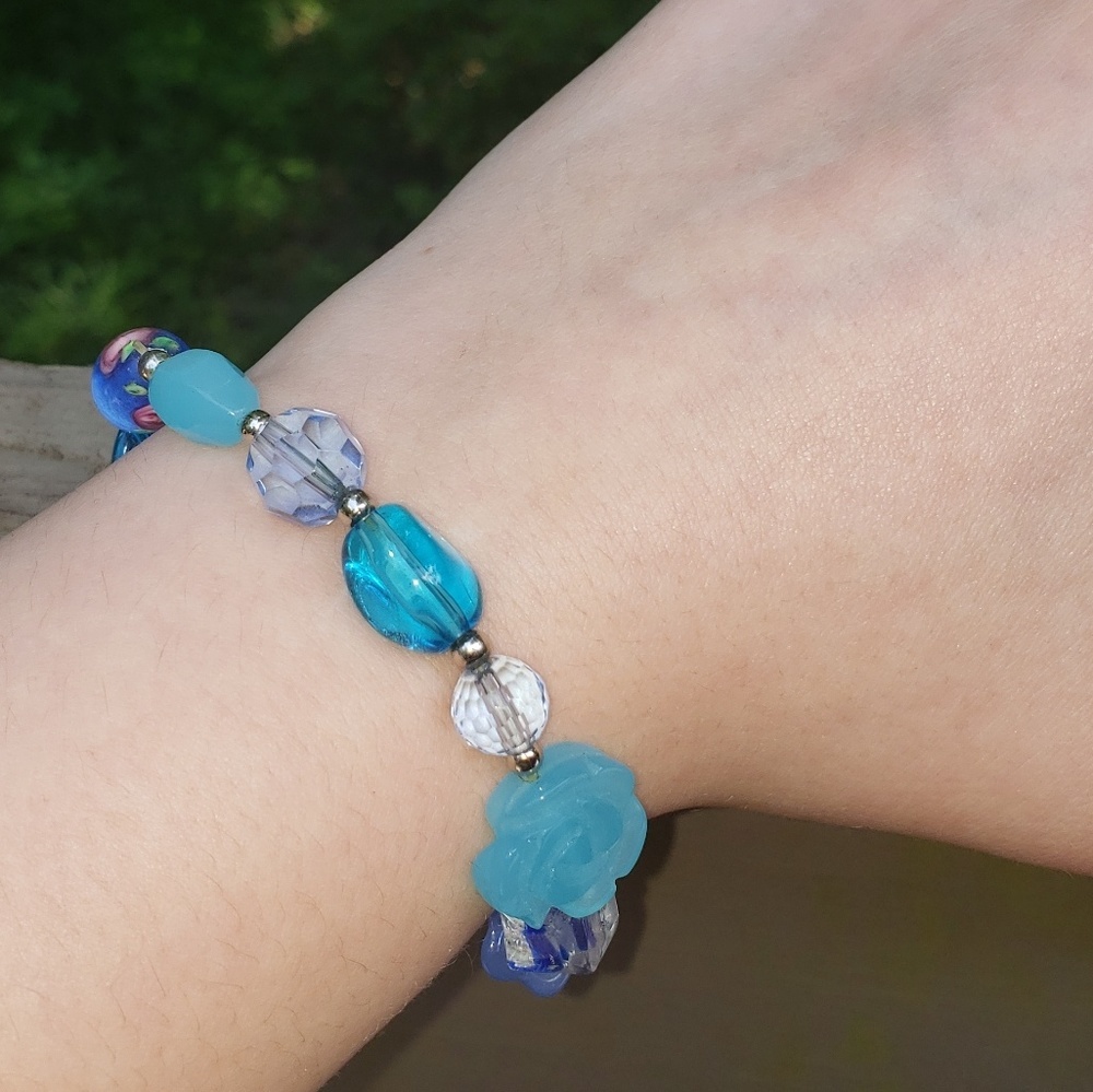 Blue Beaded Bracelet